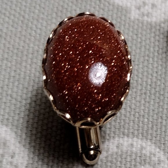 Goldstone Cufflink & Tie Clip Set - Picture 6 of 6